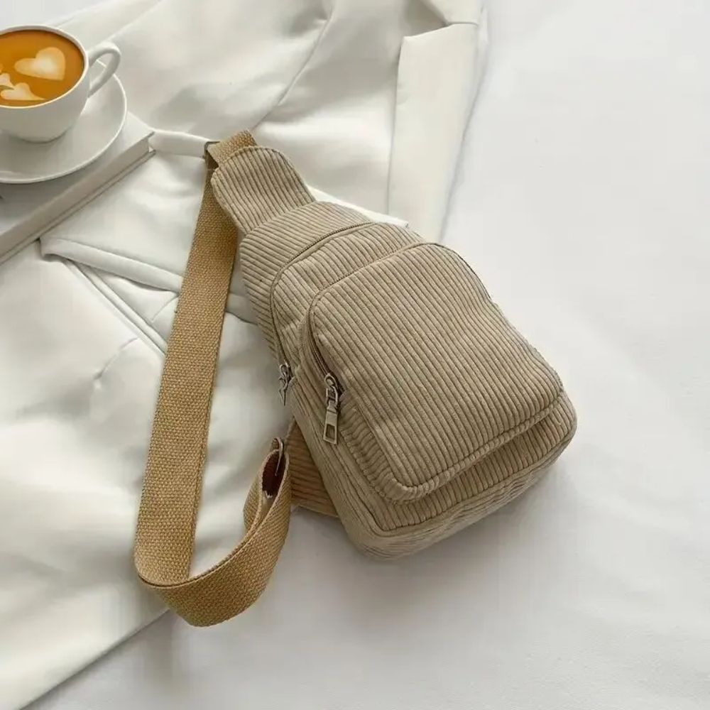 Sling Backpack Shoulder - Bolsa crossbody de veludo vintage, bolsa
