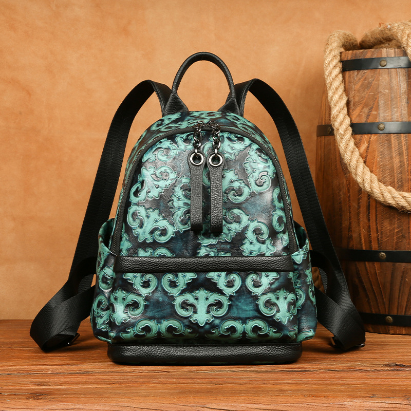 Johnature couro genuíno em rel - Leather Backpack Vintage avaliação e preço